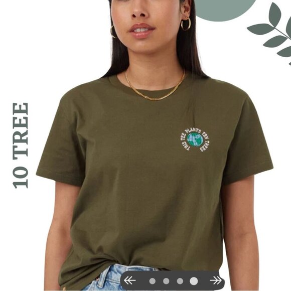 10 Tree Tops - Sustainable Graphic T-Shirt by Tentree | Plant the Planet | Eco Friendly | Large